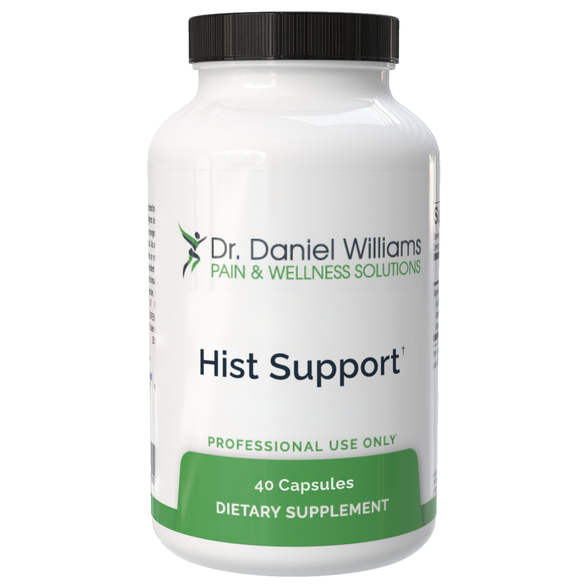 Hist Support supplement bottle by Dr. Daniel Williams, 40 capsules