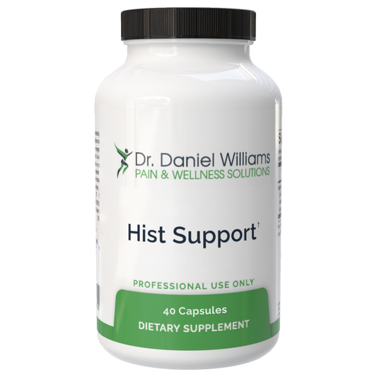 Hist Support supplement bottle by Dr. Daniel Williams, 40 capsules